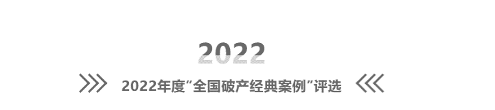 隆安荣誉｜隆安承办案件入选2022年度“全国破产经典案例”